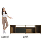 Rack para TV até 65 Polegadas Madesa Cancun Rustic/Preto