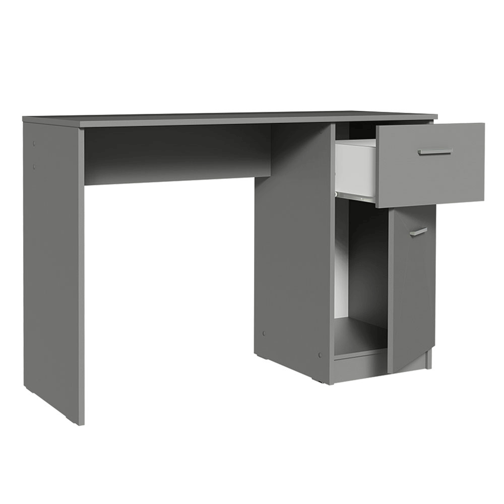Escrivaninha para Notbook Madesa 9406 com 1 Gaveta e 1 Porta Cinza PO