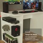 Mesa para Computador Gamer Madesa 9409 Branco