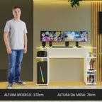 Escrivaninha Mesa para Computador Gamer Branco 9424 Madesa