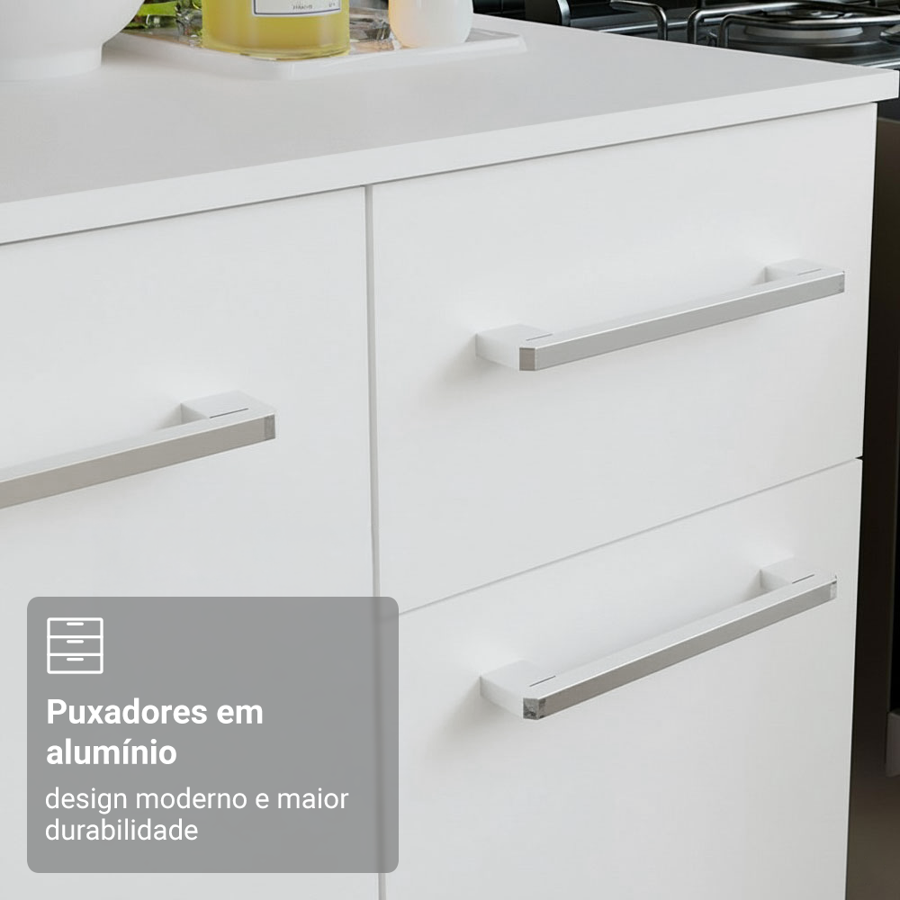 Armário de Cozinha Compacta 120cm Branco Easy Madesa