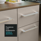 Armário de Cozinha Compacta 120cm Rustic/Crema Easy Madesa