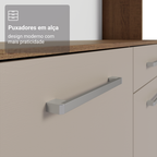 Armário de Cozinha Compacta 120cm Rustic/Crema Life Madesa