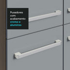 Armário de Cozinha Compacta Rustic/Cinza Emilly Top Madesa