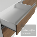 Armário de Cozinha Completa 240cm Branco/Rustic Diamante Madesa