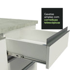 Balcão Gabinete de Pia Madesa Glamy 120 x 60 cm 2 Portas e 3 Gavetas (Sem Tampo) Branco