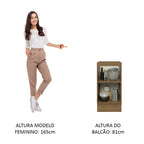 Balcão Cozinha 40 x 60 cm 1 Porta (Sem Tampo) Rustic/Branco Stella Madesa