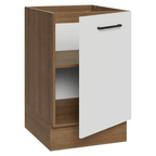 Balcão de Cozinha 50 x 60cm 1 Porta (Sem Tampo) Rustic/Branco Agata Madesa