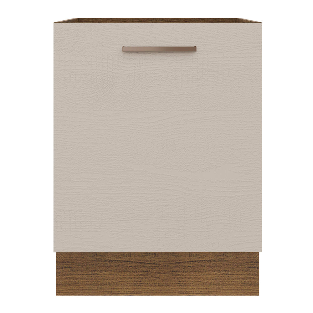 Balcão 60 x 60 cm 1 Porta (Sem Tampo) Rustic/Crema Agata Madesa