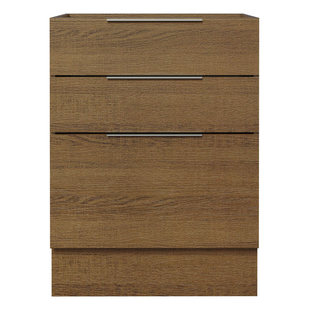 Balcão Cozinha 60 x 60 cm 3 Gavetas (Sem Tampo) Rustic Stella Madesa