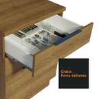 Balcão Madesa Stella 60 x 60 cm 3 Gavetas (Com Tampo) Rustic