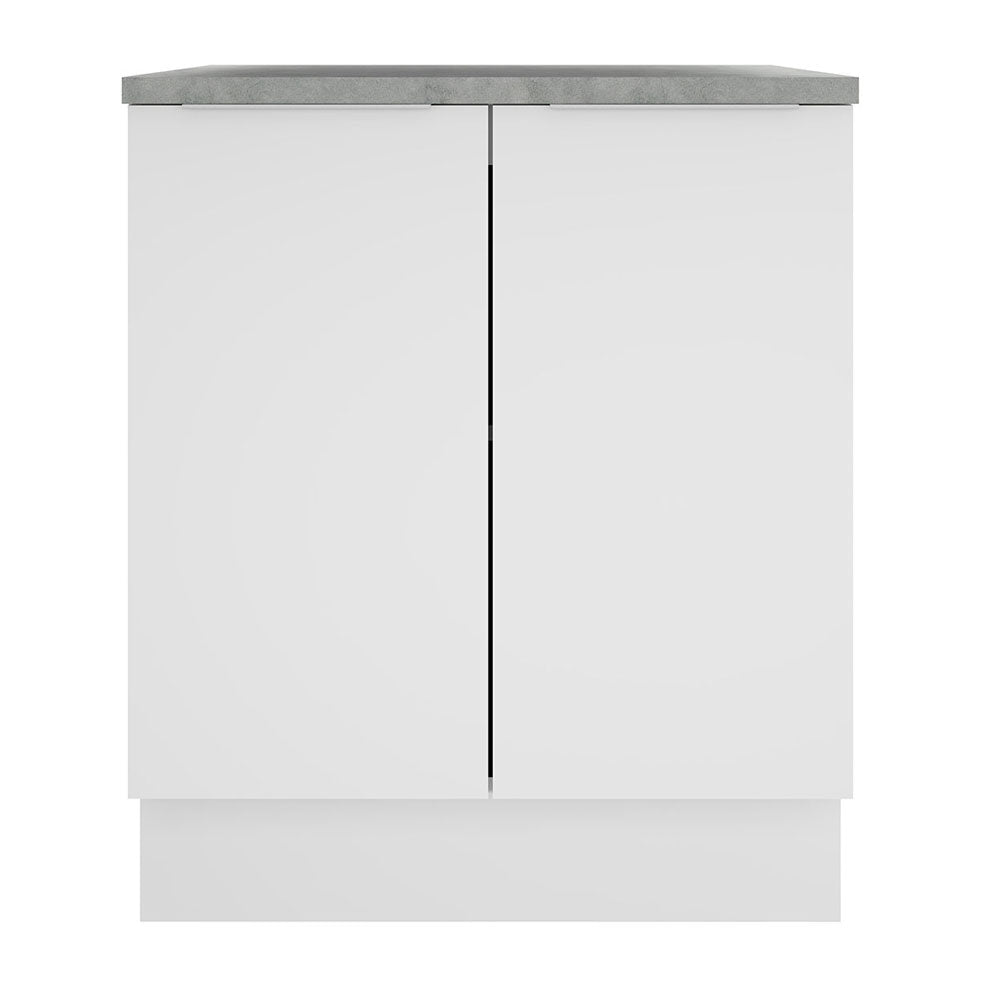 Balcão 70 x 60 cm 2 Portas (Com Tampo) Branco Stella Madesa