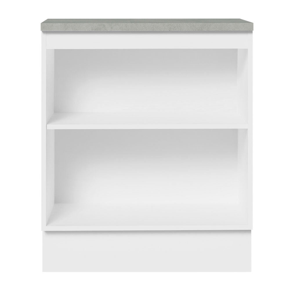 Balcão de Cozinha 70 x 60 cm 2 Portas (Com Tampo) Branco/Crema Agata Madesa