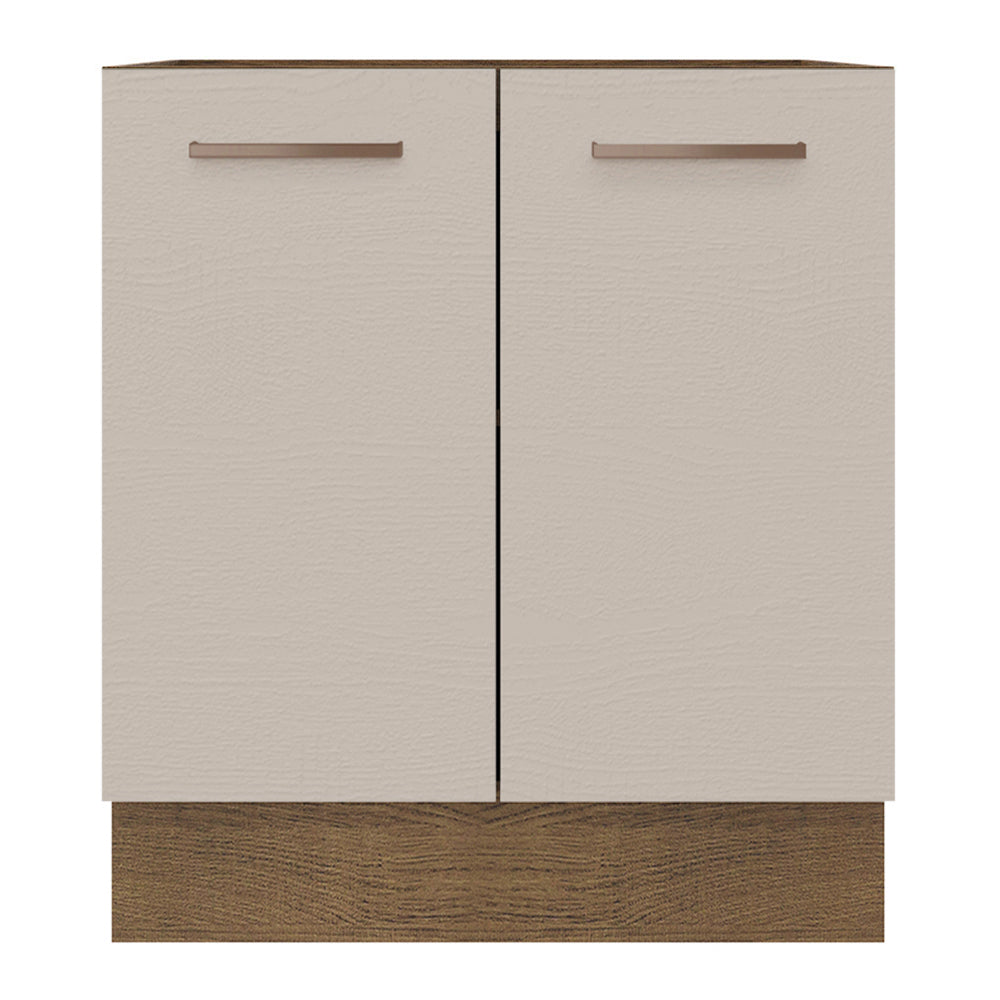 Balcão de Cozinha 70 x 60 cm 2 Portas (Sem Tampo) Rustic/Crema Agata Madesa