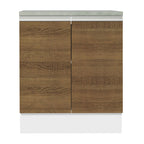 Balcão 70 x 60 cm 2 Portas (Com Tampo) Branco/Rustic Glamy Madesa