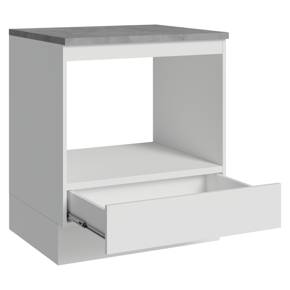 Balcão para Forno/Micro-ondas 70 x 60 cm 1 Gaveta (Com Tampo) Branco Madesa
