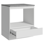 Balcão para Forno/Micro-ondas 70 x 60 cm 1 Gaveta (Com Tampo) Branco Madesa