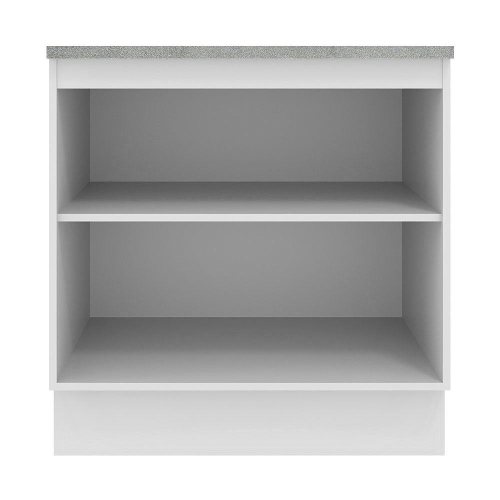 Balcão 80 x 60 cm 2 Portas (Com Tampo) Branco/Crema Agata Madesa