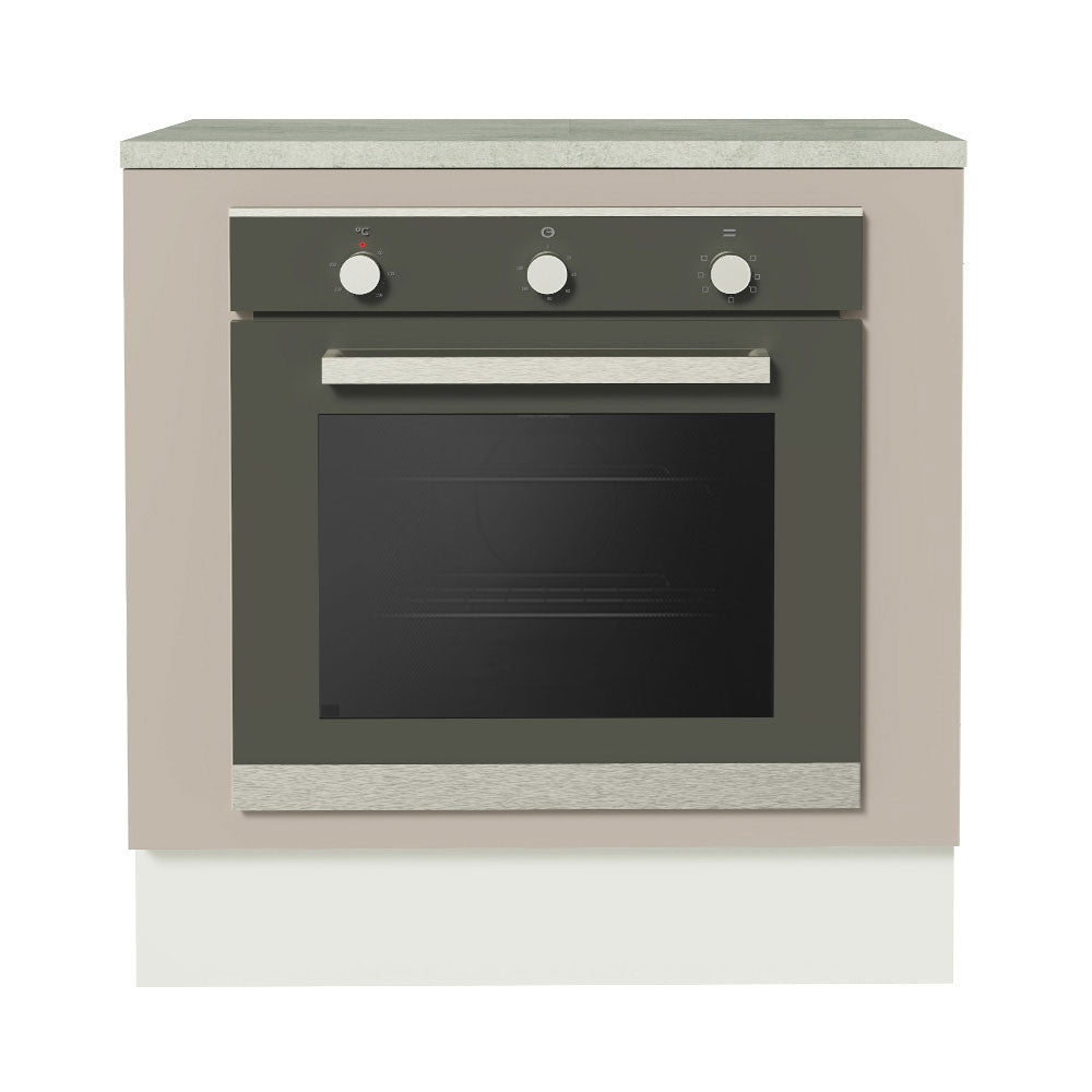 Balcão para Forno de Embutir 80 x 60 cm Com Tampo Branco/Crema Agata Madesa