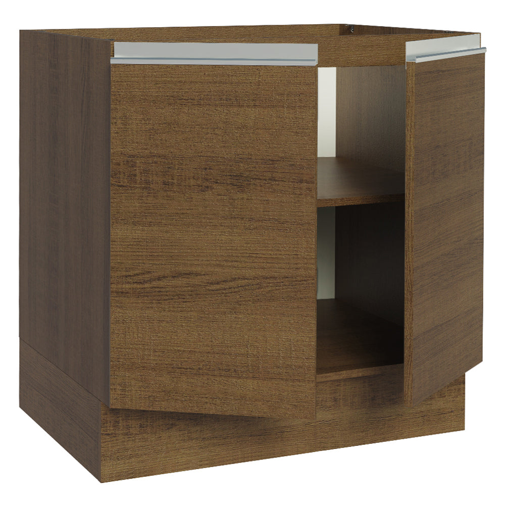 Balcão Cozinha 80 x 60 cm 2 Portas (Sem Tampo) Rustic Glamy Madesa