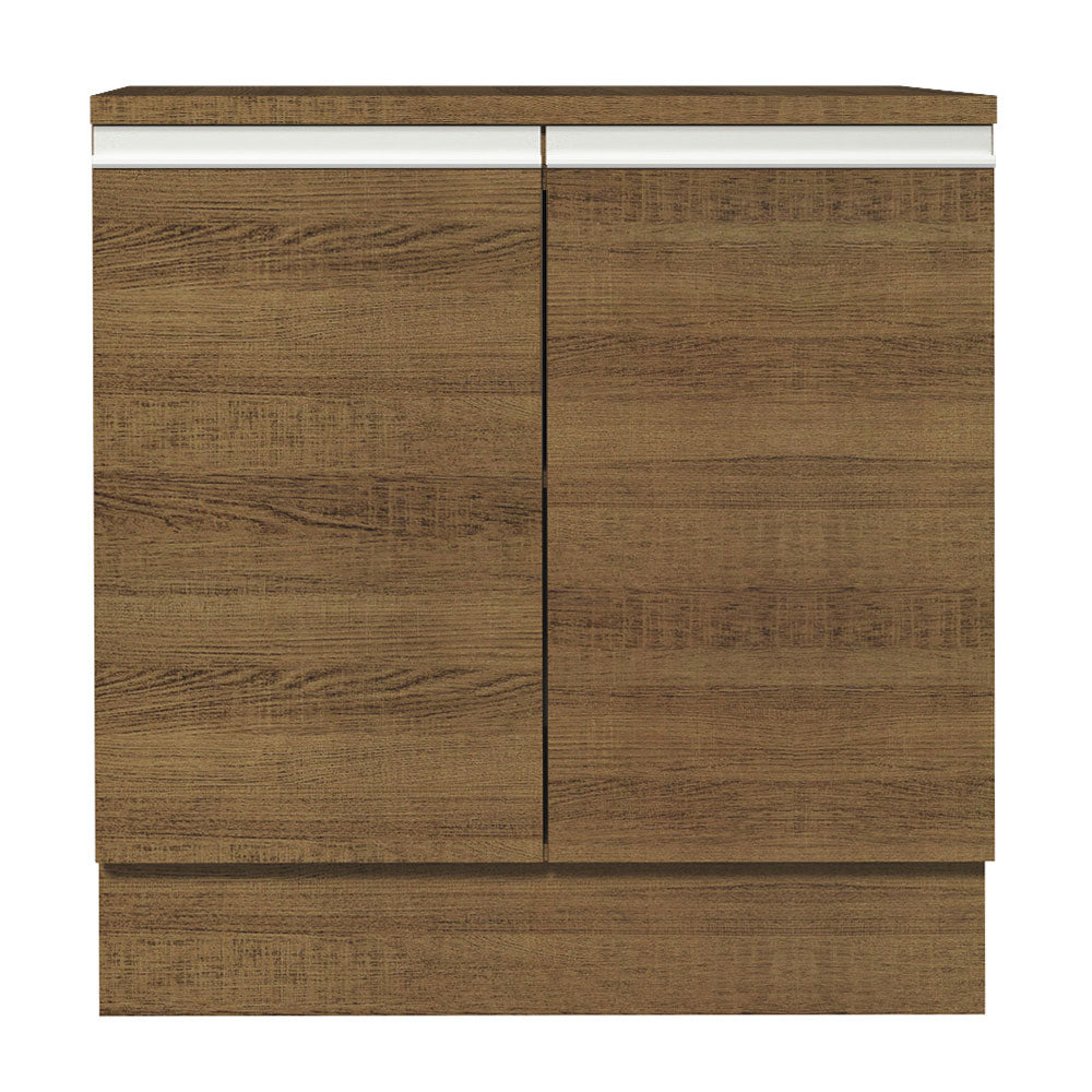 Balcão Madesa Glamy 80 x 60 cm 2 Portas (Com Tampo) Rustic