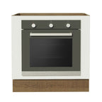 Balcão para Forno de Embutir 80 x 60 cm Sem Tampo Rustic/Branco Agata, Glamy, Lux, Stella Madesa