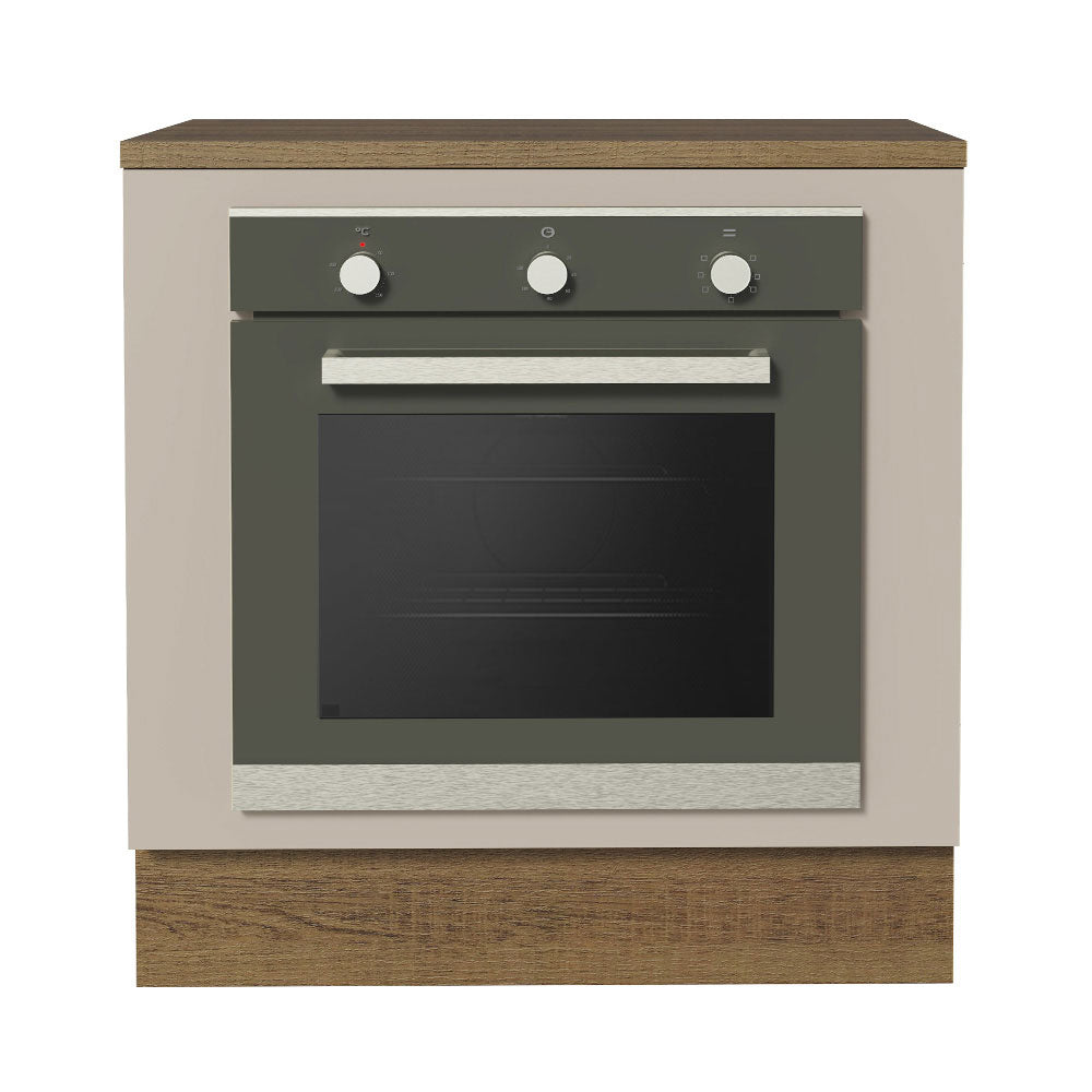 Balcão para Forno de Embutir 80 x 60 cm Com Tampo Rustic/Crema Agata Madesa