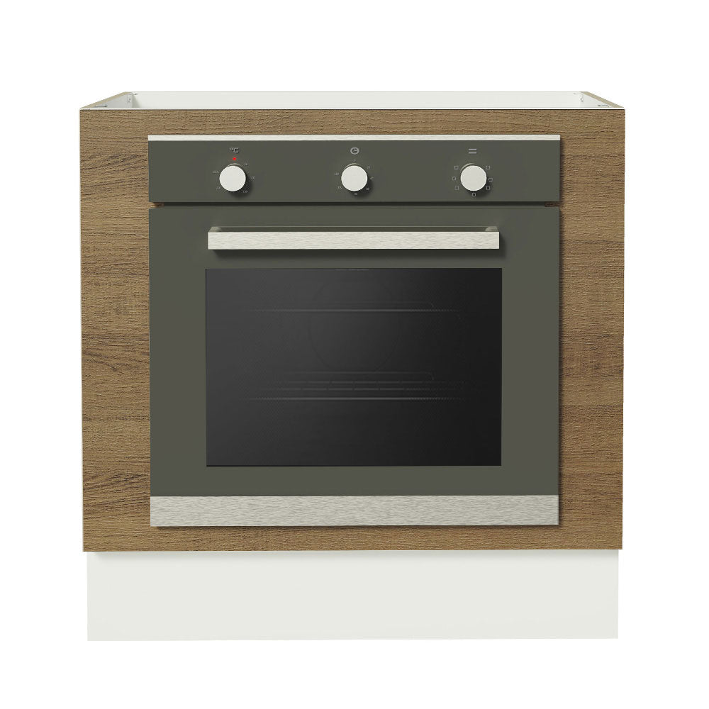 Balcão para Forno de Embutir 80 x 60 cm Sem Tampo Branco/Rustic Glamy, Stella Madesa