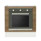 Balcão para Forno de Embutir 80 x 60 cm Sem Tampo Branco/Rustic Glamy, Stella Madesa