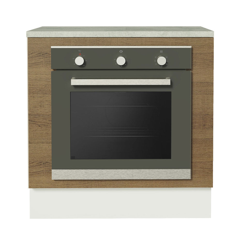 Balcão para Forno de Embutir 80 x 60 cm Com Tampo Branco/Rustic Glamy, Stella Madesa