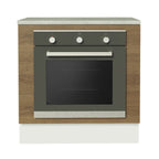 Balcão para Forno de Embutir 80 x 60 cm Com Tampo Branco/Rustic Glamy, Stella Madesa