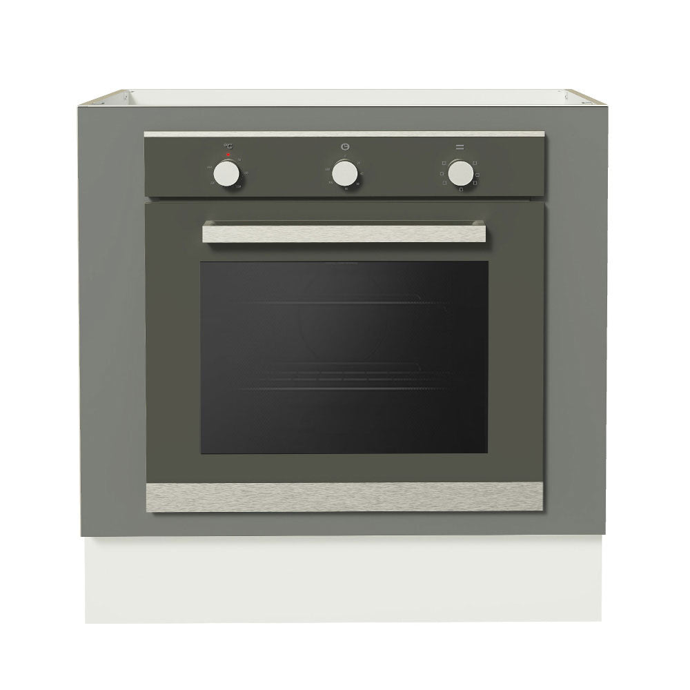 Balcão para Forno de Embutir 80 x 60 cm Sem Tampo Branco/Cinza Agata Madesa