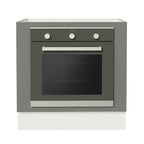 Balcão para Forno de Embutir 80 x 60 cm Sem Tampo Branco/Cinza Agata Madesa