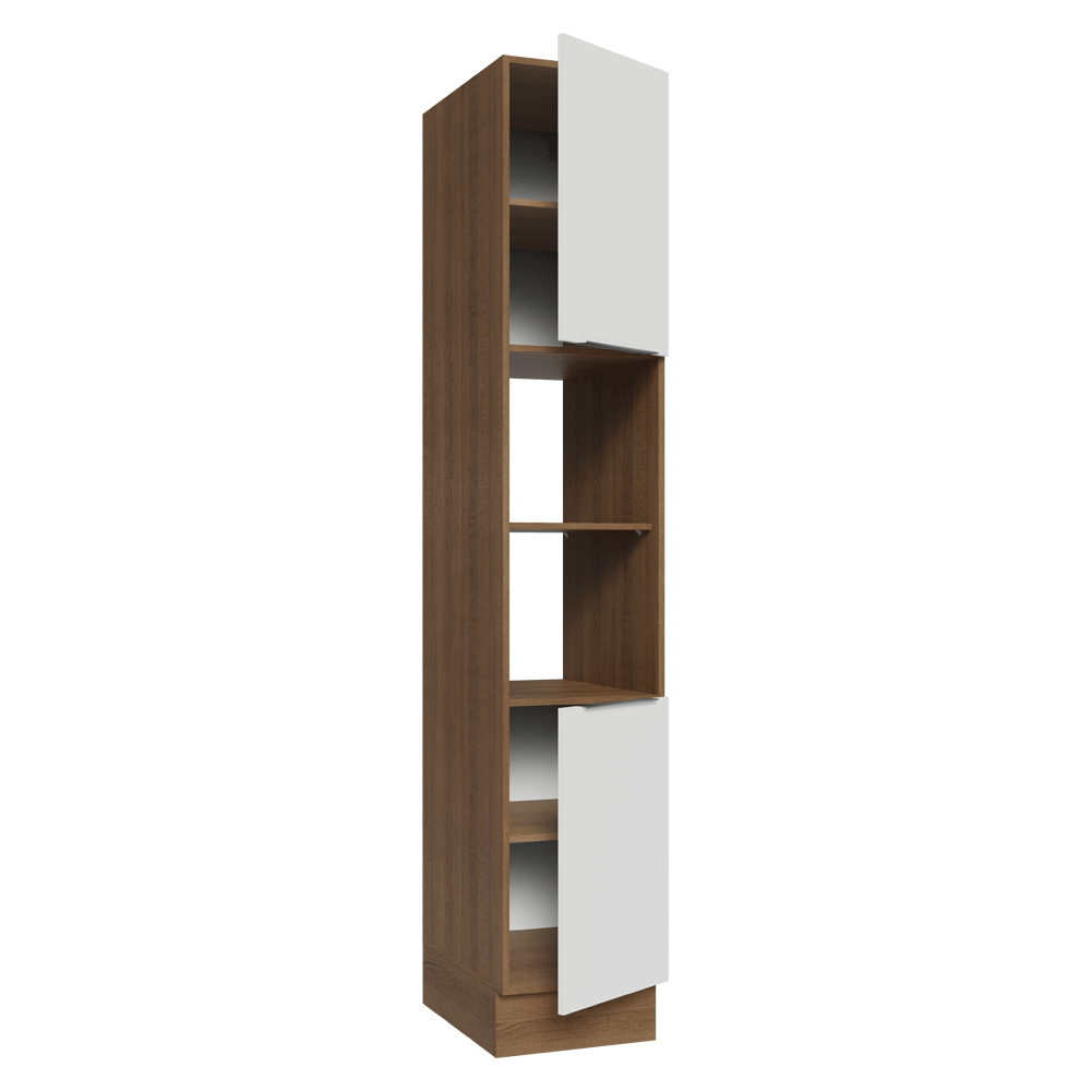 Paneleiro 40 x 60 cm 2 Portas e 2 Nichos Rustic/Branco Stella Madesa