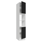 Paneleiro 40 x 60 cm 2 Portas e 2 Nichos Branco/Preto Agata Madesa