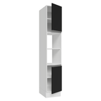 Paneleiro 40 x 60 cm 2 Portas e 2 Nichos Branco/Preto Glamy Madesa
