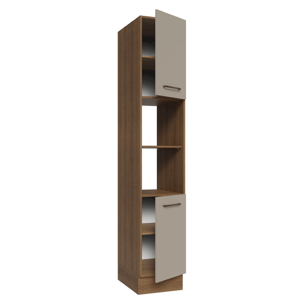 Paneleiro 40 x 60 cm 2 Portas e 2 Nichos Rustic/Crema Agata Madesa