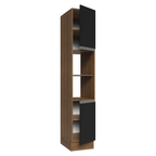 Paneleiro 40 x 60 cm 2 Portas e 2 Nichos Rustic/Preto Glamy Madesa