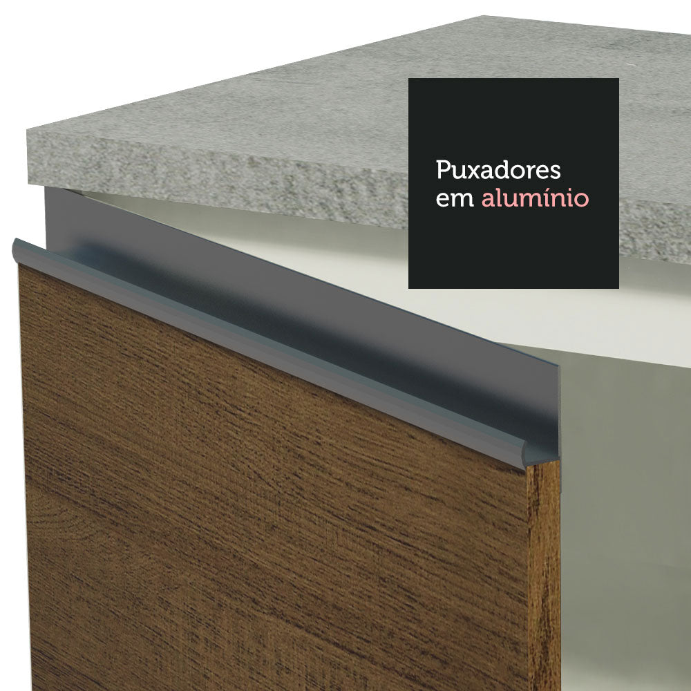 Torre Quente Madesa Glamy 70 x 60 cm 3 Portas Branco/Rustic