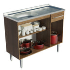 Balcão Gabinete com Pia 3 Portas e 1 Gaveta 105cm Rustic Emilly Madesa