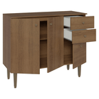 Balcão Gabinete 3 Portas 2 Gavetas Rustic Gourmet Madesa