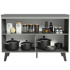 Balcão 2 Portas Com Pés Cinza Nice Madesa