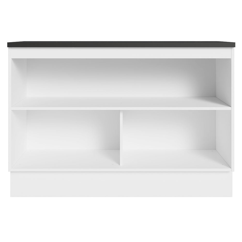 Balcão Cozinha 100% MDF 120 cm 2 Portas Branco/Rustic Acordes Madesa