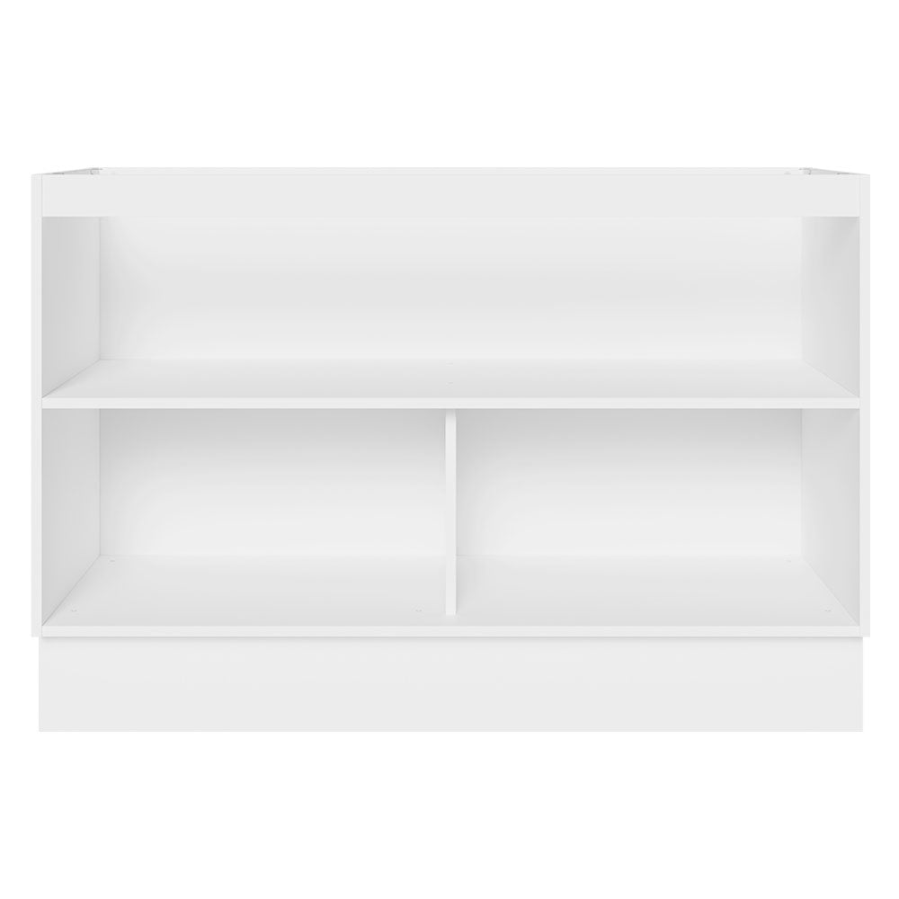 Balcão Gabinete de Pia 100% MDF 120 cm 2 Portas Branco/Preto Acordes Madesa