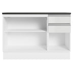 Balcão Cozinha 100% MDF 120 cm 3 Portas e 2 Gavetas Branco Acordes Madesa
