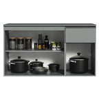 Balcão de Pia 3 Portas 1 Gaveta Suspenso Cinza Nice Madesa