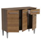 Balcão Gabinete Madesa Emilly 3 Portas e 1 Gaveta Rustic
