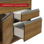 Balcão Madesa Glamy 150 cm 2 Portas e 2 Gavetas (Com Tampo) Rustic