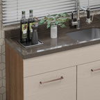 Balcão Gabinete de Pia 150 cm 2 Portas e 2 Gavetas (Sem Tampo e Pia) Rustic/Crema Agata Madesa