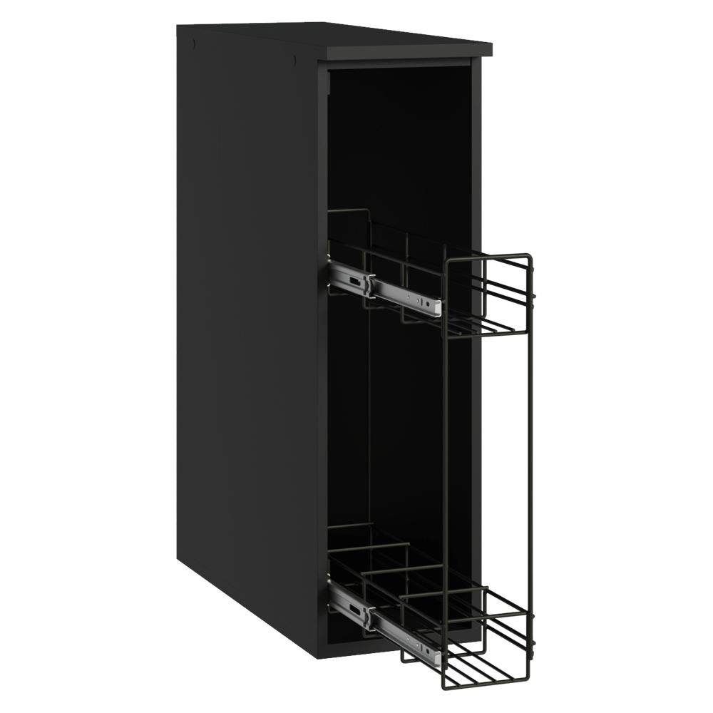 Balcão Porta-Tempeiros 20 cm Suspenso Preto Nice Madesa